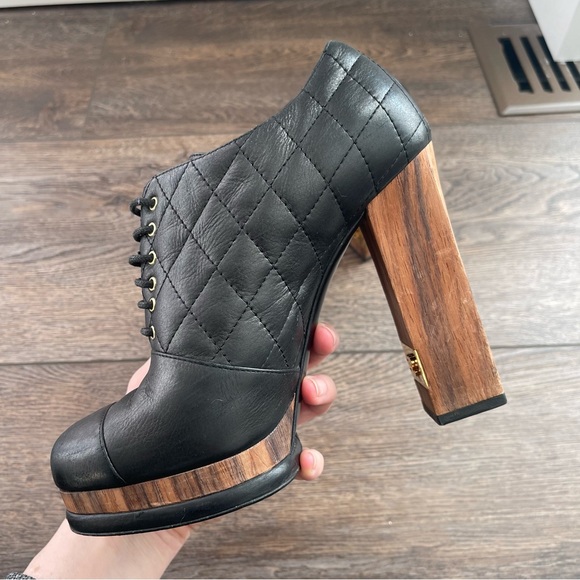 Chanel Black Leather Ankle Booties - Picture 8 of 16